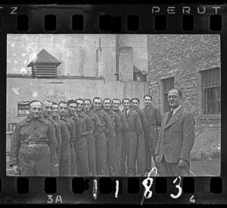 Ghetto hostpial labourers with manager Kagan