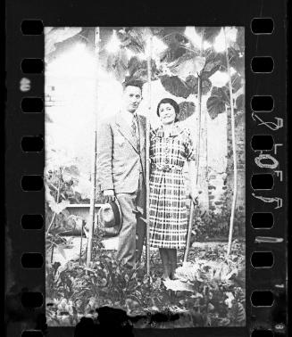 Ghetto couple in the garden