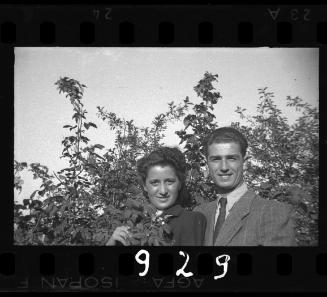 Ghetto couple in the garden