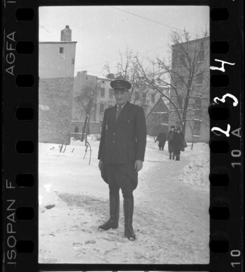 A member of the Transport Department in the ghetto in winter