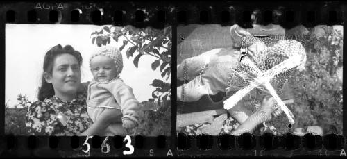 Woman holding a baby; Portrait of a baby