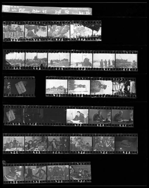 Negative Sheet # 14 from Lodz Ghetto Collection