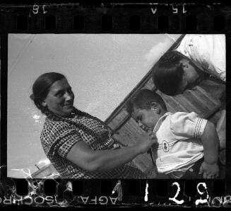 Mother with two kids