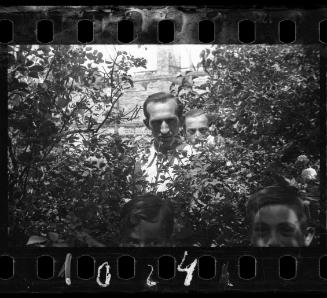 Young men in the garden