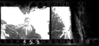 Man sitting in a carriage in the ghetto