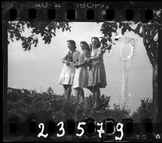 Three young women posing
