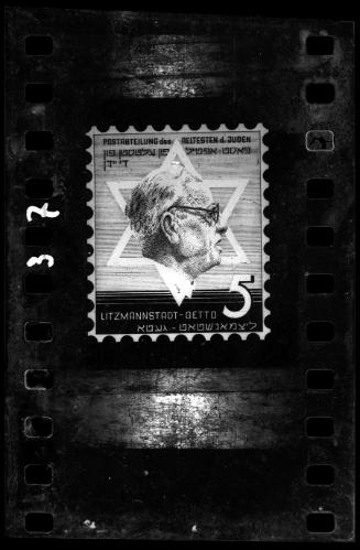 A suggested design for a postage stamp to be issued by the Judenrat in the Lodz Ghetto