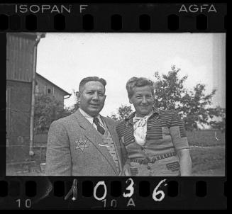 Portrait of Jewish policeman and wife in Marysin