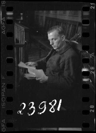 Hans Biebow, former head of the Lodz Ghetto's German administration, during his trial