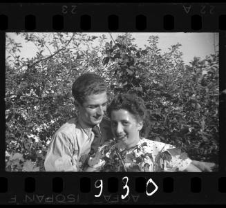 Ghetto couple in the garden