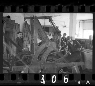 Men working in the leather factory