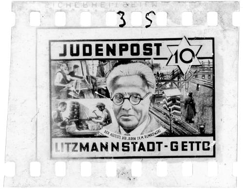 Judenpost Litzmannstadt Ghetto. Der aelteste der juden CH.R. Rumkowski.