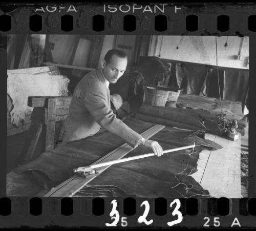 Production in the leather factory