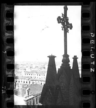 View from above over the roof of the church