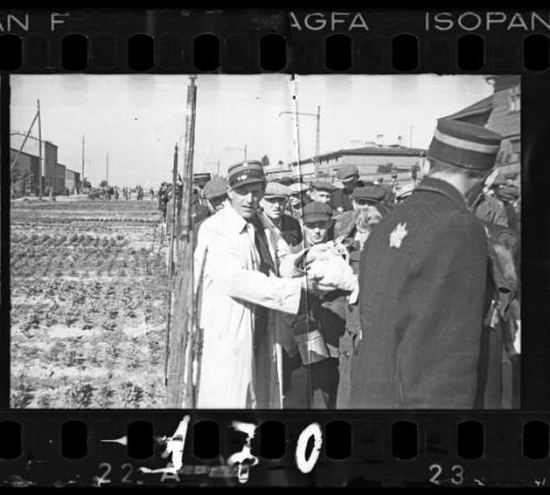 Jewish policemen assisting with deportation