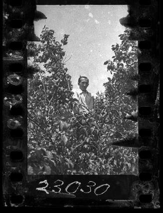 Male ghetto resident in the garden