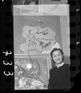 Portrait of  Alta Zaifman, manager of the clothing factory