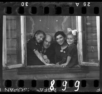 Family looking out the window