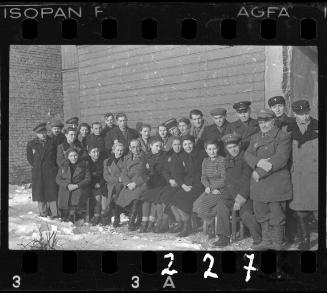 Group portrait of the managers, tram drivers and workers of the Transport Department