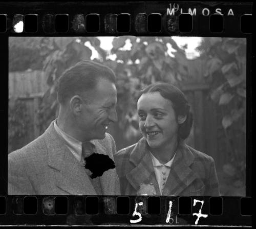 Couple looking at each other