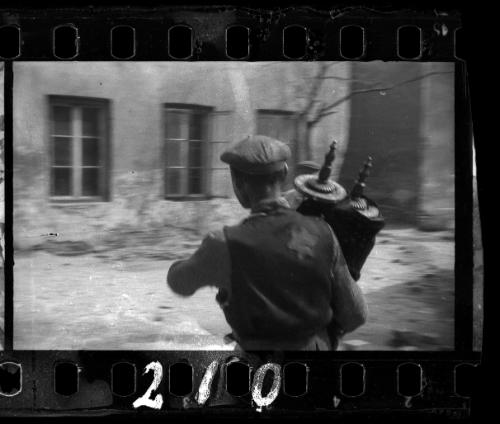 Jew who saved the Torah from the rubbles of the Synagogue in Wolborska Street, Lodz Ghetto