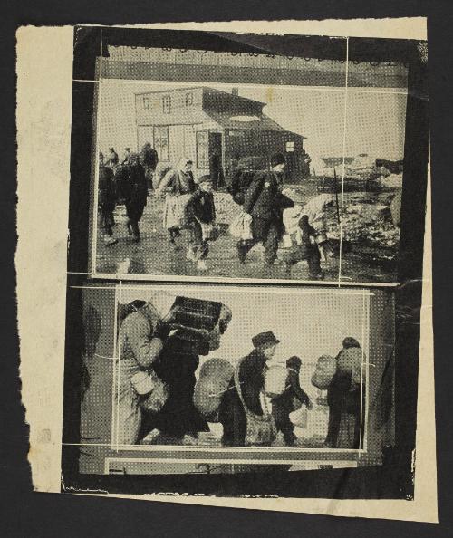 Double image with "Boy walking to deportation" and "Girl in shawl"