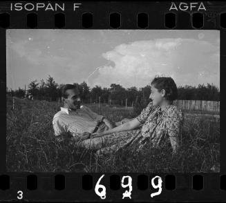 A couple in a meadow