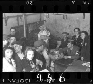 Residents' papers being checked by an official