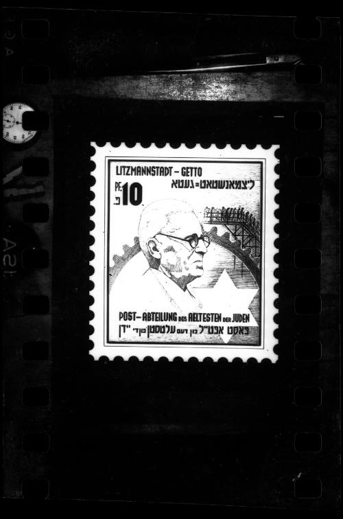 Stamp with Chaim Rumkowski: Litzmannstaett Ghetto, The oldest of the jewish post department