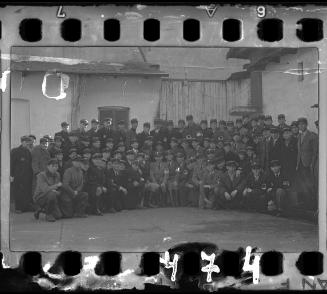 Large group portrait of Jewish police