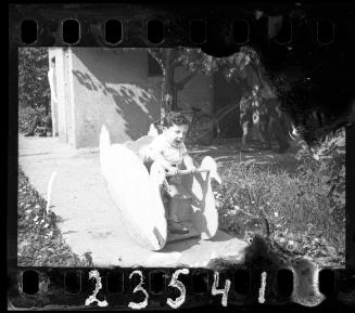 Portrait of a young child on the playground