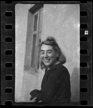 Portrait of Stefania Schoenberg beside a window