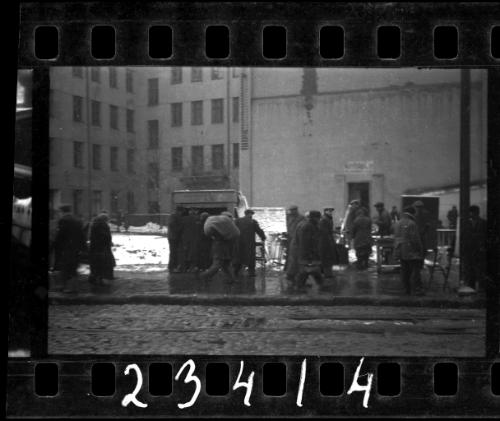 Residents selling their wares in the street