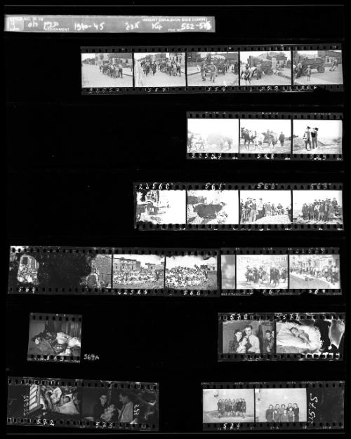 Negative Sheet #19 from Lodz Ghetto Collection