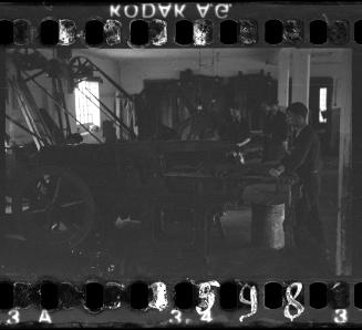 Workers in the leather factory
