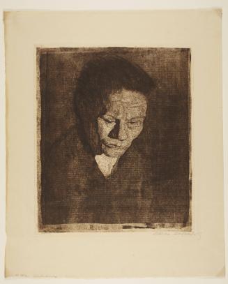 Gesenkter Frauenkopf