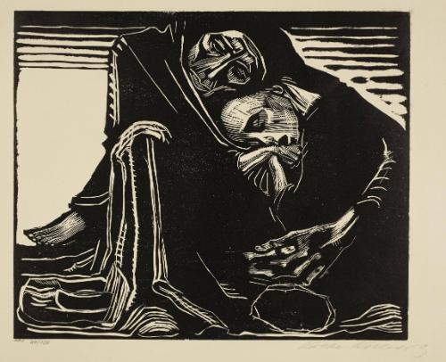 Tod mit Frau im Schoss