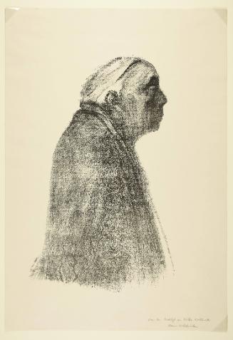 Selbstbildnis im Profil nach rechts