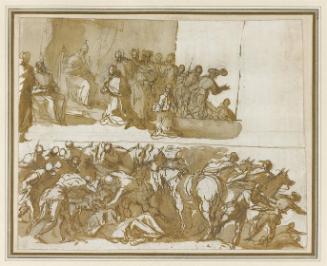 Studies for Two Compositions: A Pope granting an Audience; The Martyrdom of a Saint