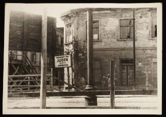 A sign for Jewish residential area restriction