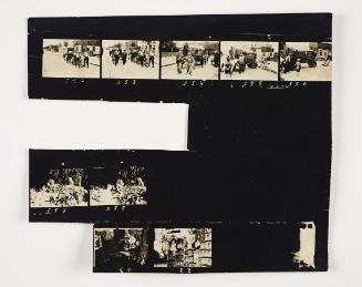 Lodz Ghetto Folio: contact print with 9 frames -  negative Nos. 552 - 556; 557, 558; 22, 23