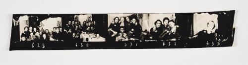 Lodz Ghetto Folio: contact print with 5 frames -  negative Nos. 629 - 633