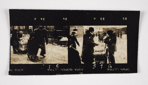 Lodz Ghetto Folio: contact print with 2 frames -  negative Nos. 515 & 516