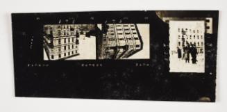 Lodz Ghetto Folio: contact print with 3 frames -  negative Nos.501, 528, 529