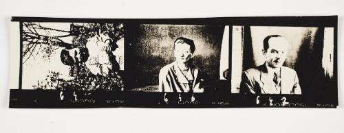 Lodz Ghetto Folio: contact print with 3 frames -  negative Nos. 645 - 647
