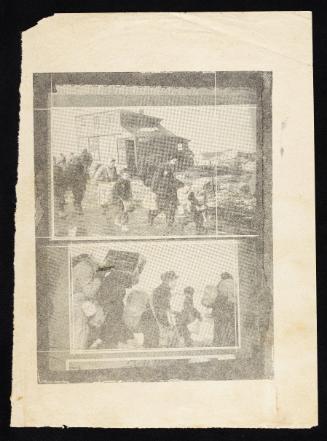 Double image with "Boy walking to deportation" and "Girl in shawl"