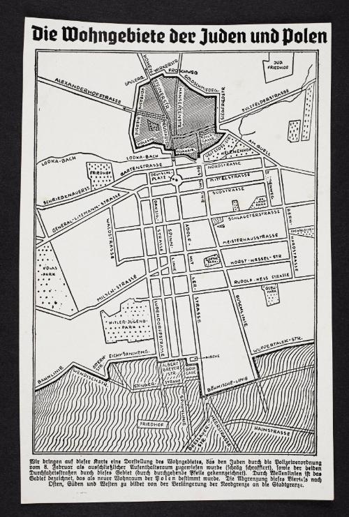 Border map of Jewish and Polish areas