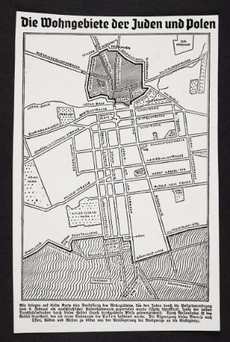 Border map of Jewish and Polish areas