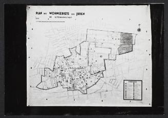Map of the plan of the residential area of Jewish Lodz