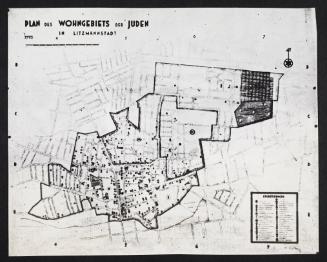 Map of the plan of the residential area of Jewish Lodz